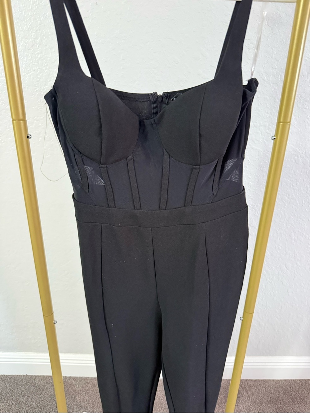 Windsor Black Corset-Style Jumpsuit | Women’s Size Large - Picture 4 of 5